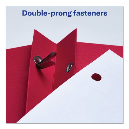 Avery Dennison Two-Pocket Folder 1/2" Extension, Red, PK25 47979